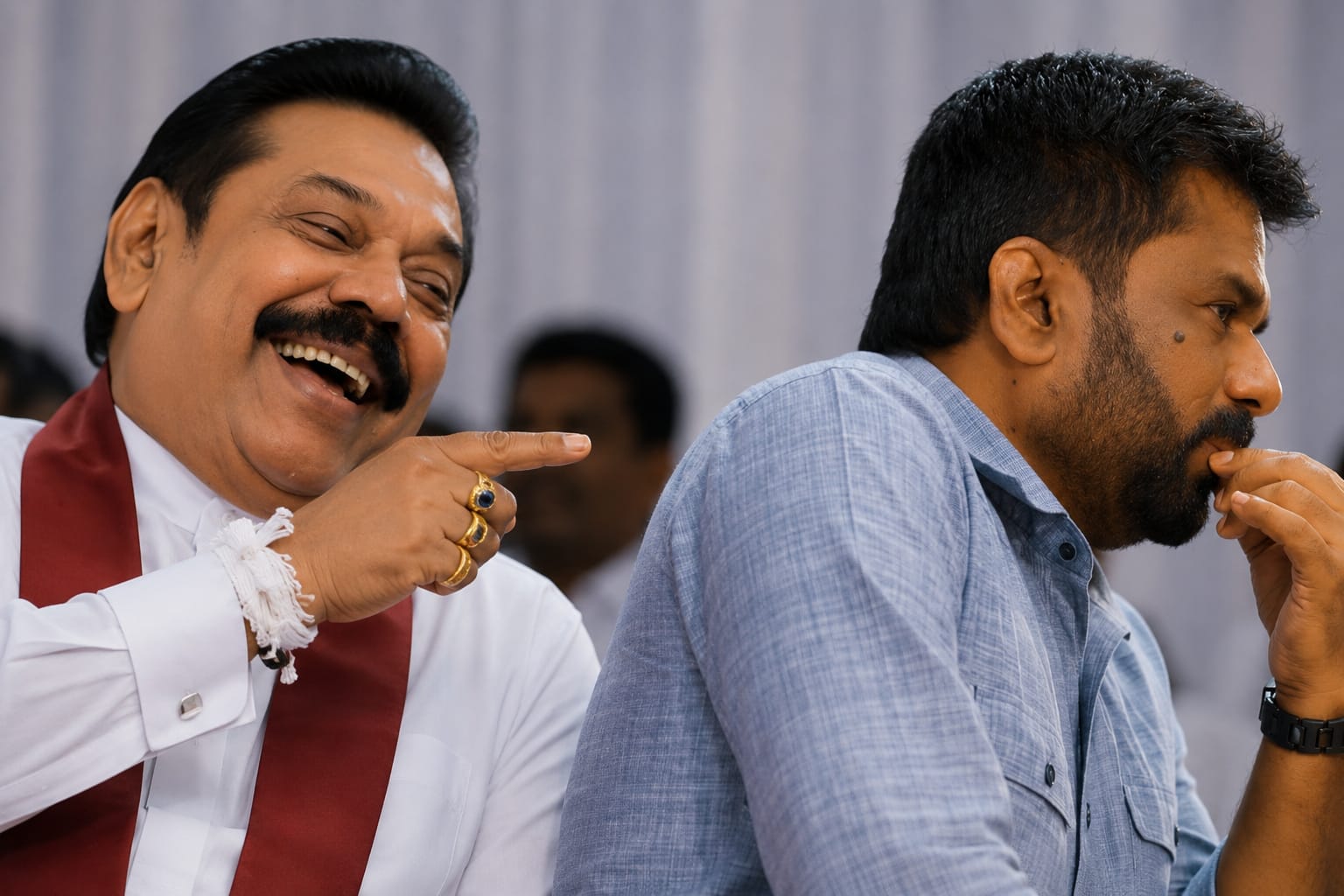බිමටම සමතලා වූ රාජපක්ෂ කල්ලිය ආණ්ඩුවට කෝචෝක් කරන හැටි....